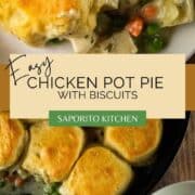 cast iron skillet pot pie with chicken and vegetables