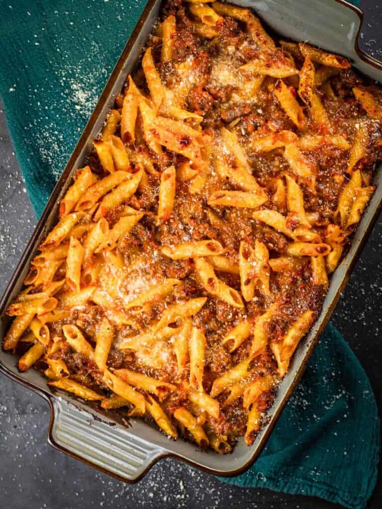 Baked Mostaccioli con Ricotta Recipe - Scarlati Family Kitchen