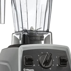 gray and black counter style blender.