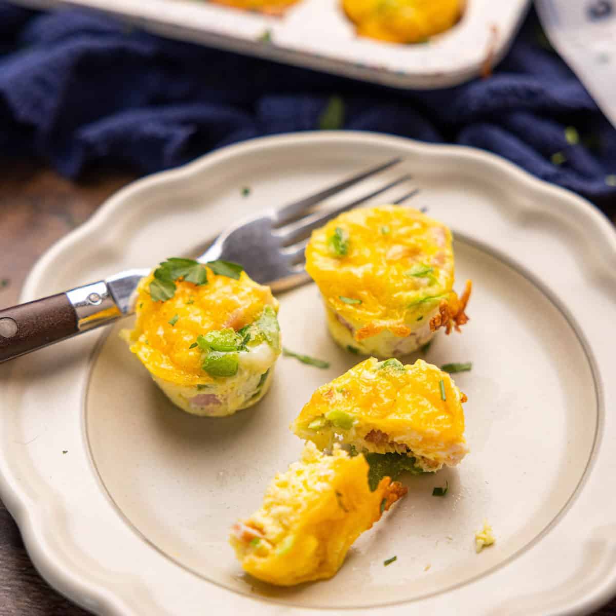 Homemade Egg Bites with Ham, Cheese, and Peppers